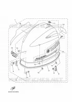 CARENAGE SUPERIEUR pour Yamaha FT60GETX de 2020