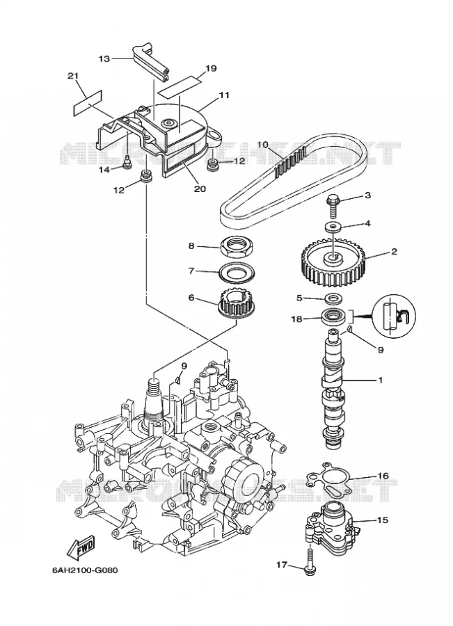 POMPE A HUILE Yamaha OUTBOARD ENGINES 9.9hp (7.3kW) 2020 F9.9  F9.9HMH