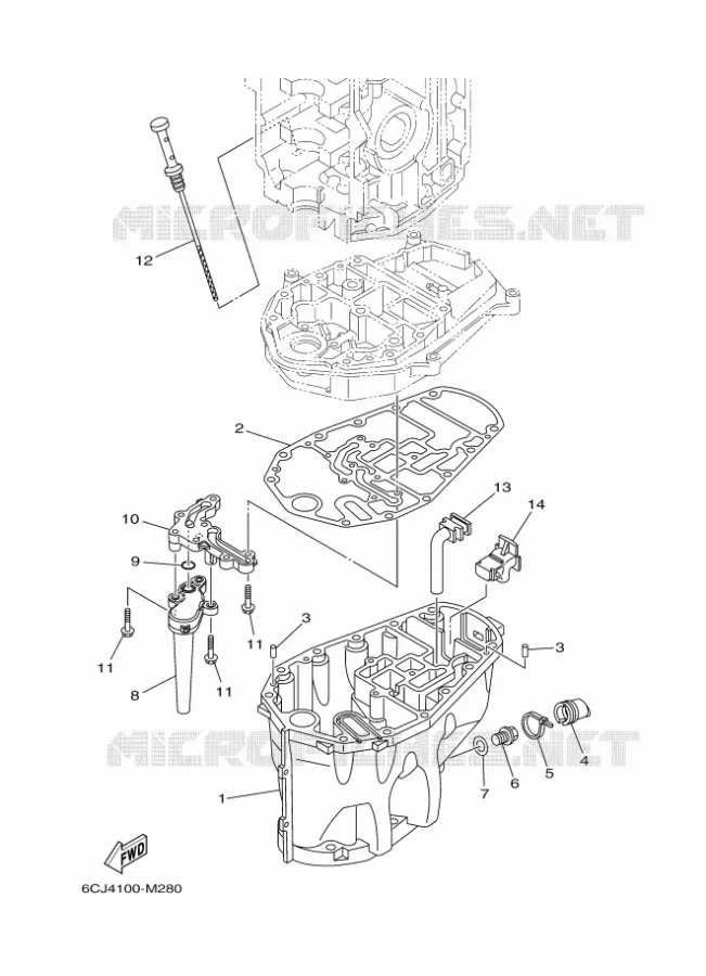 VENTILATEUR D'HUILE Yamaha OUTBOARD ENGINES 40hp (29.4kW) 2020 F40  F40GET