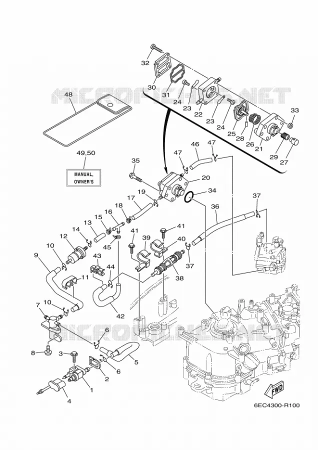 ALIMENTATION CARBURANT 2 Yamaha OUTBOARD ENGINES 4hp (2.9kW) 2020 F4  F4BMH