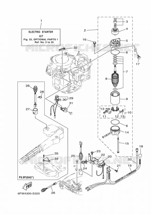 PIÈCES OPTIONNELLES 1 Yamaha OUTBOARD ENGINES 8hp (5.9kW) 2020 F8  F8FMH