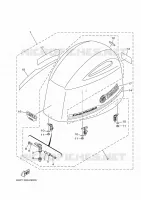 CARENAGE SUPERIEUR pour Yamaha F150GETX de 2020