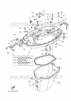 CAPOT INFERIEUR 1 pour Yamaha F70AETL de 2021