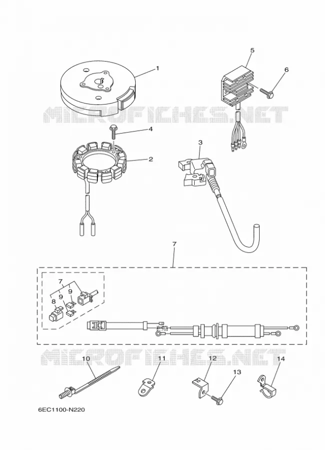 PIÈCES OPTIONNELLES Yamaha OUTBOARD ENGINES 6hp (4.4kW) 2021 F6  F6CMH