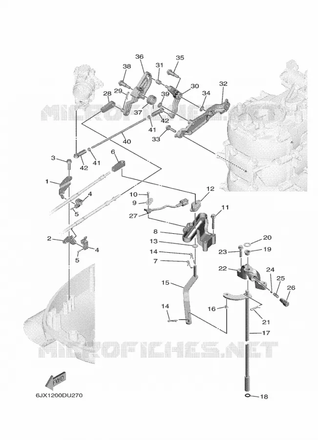 COMMANDE D'ACCELERATEUR Yamaha OUTBOARD ENGINES 90hp (66.2kW) 2021 VF90  F90D