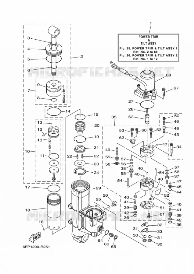 SYSTEME D'INCLINAISON 1 Yamaha OUTBOARD ENGINES 90hp (66.2kW) 2021 VF90  F90D