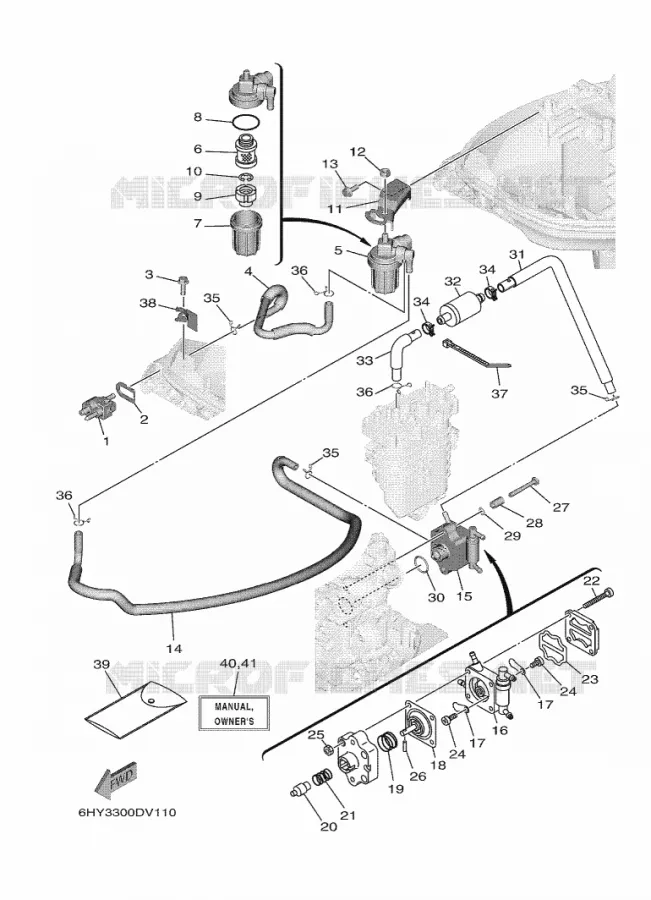 ALIMENTATION CARBURANT 1 Yamaha OUTBOARD ENGINES 20hp (14.7kW) 2021 F20  F20GE