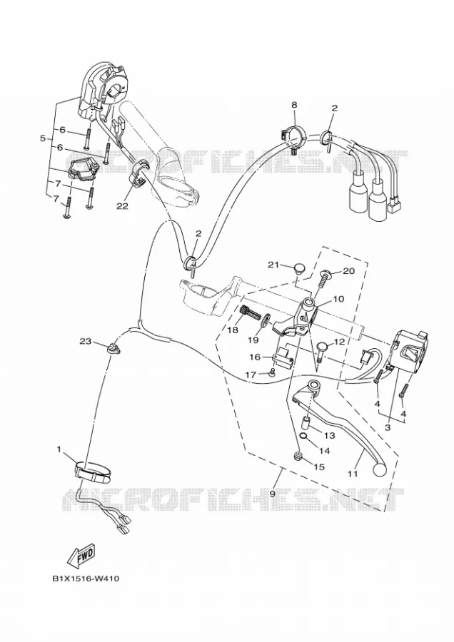 COMMODO / LEVIER Yamaha MOTO 250 2024 R25  YZF250-A