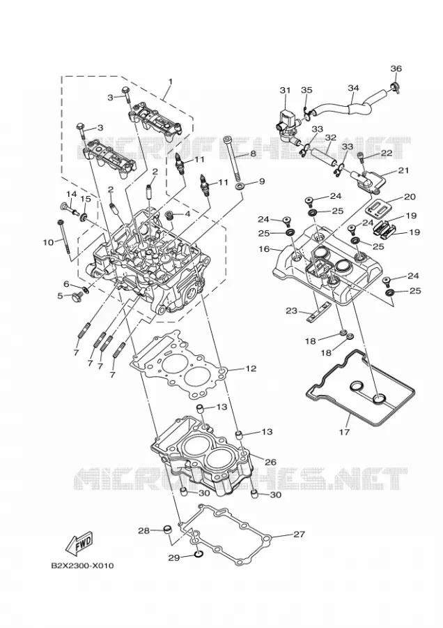 CULASSE Yamaha MOTO 300 2024 R3  YZF320-A