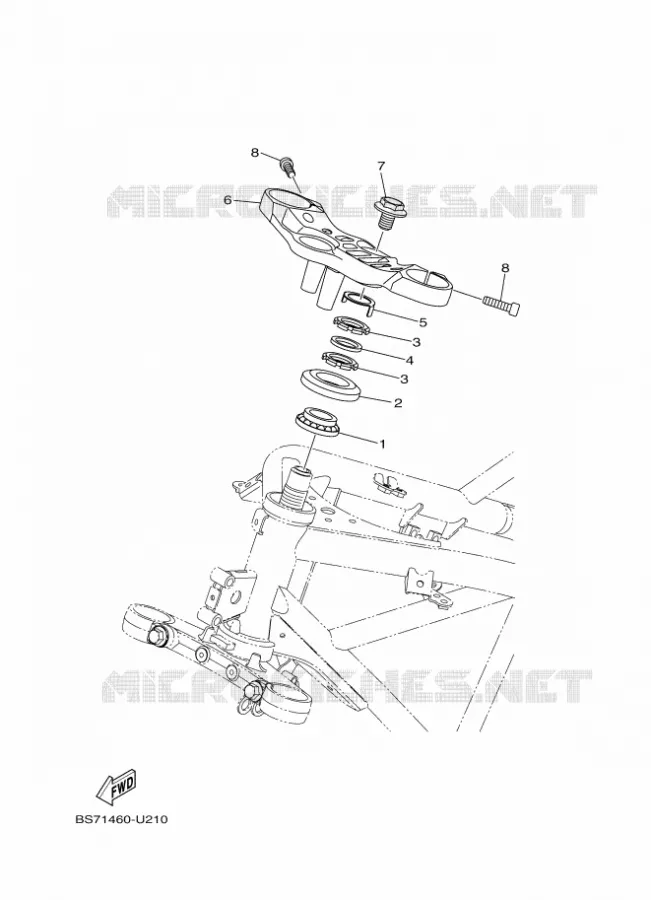 DIRECTION Yamaha MOTO 300 2024 R3  YZF320-A