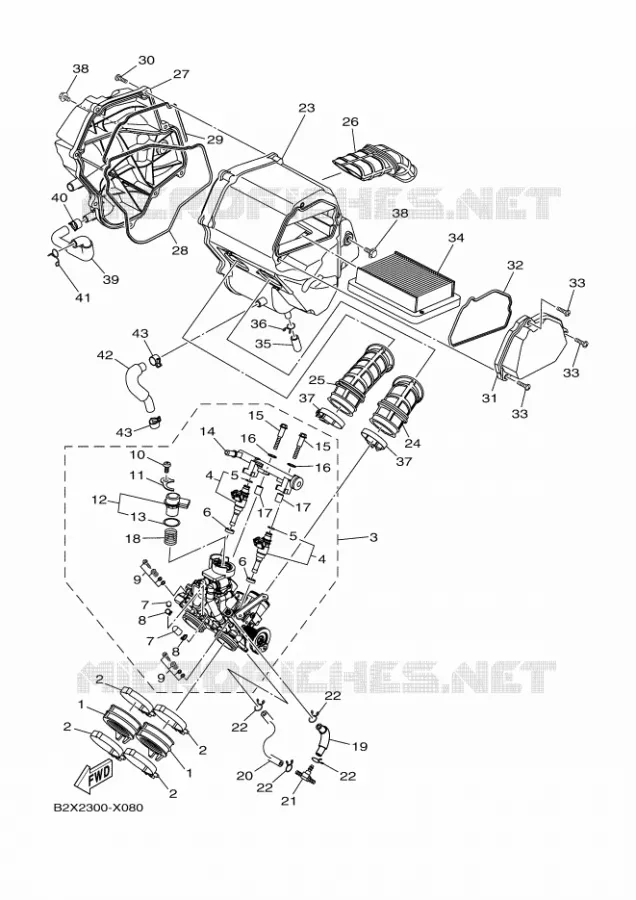 ADMISSION Yamaha MOTO 300 2024 R3  YZF320-A