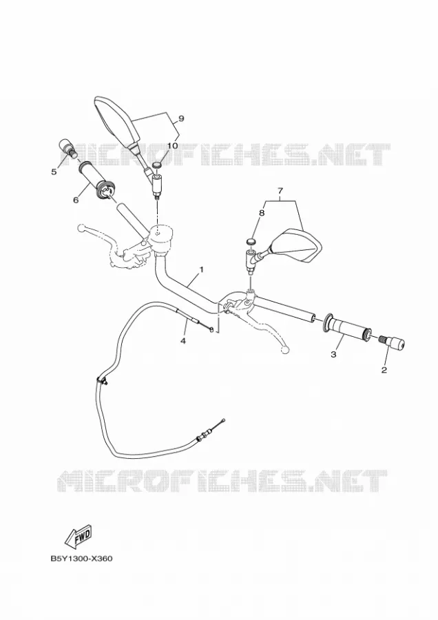 GUIDON ET CABLES Yamaha MOTO 1000 2024 MT  MTN1000