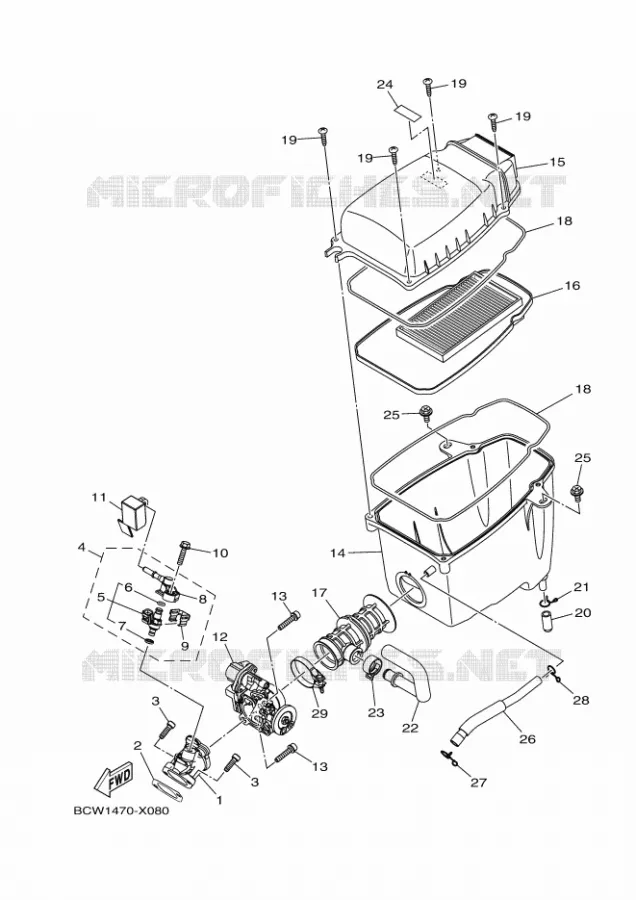 ADMISSION Yamaha MOTO 155 2024 R15  YZF155-A