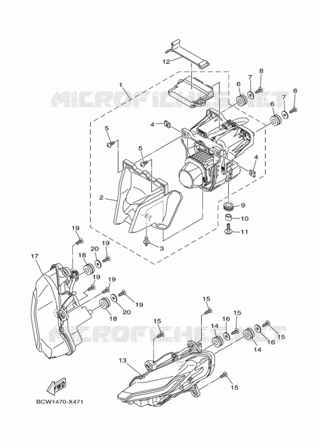PHARE  Yamaha MOTO 155 2024 R15  YZF155-A