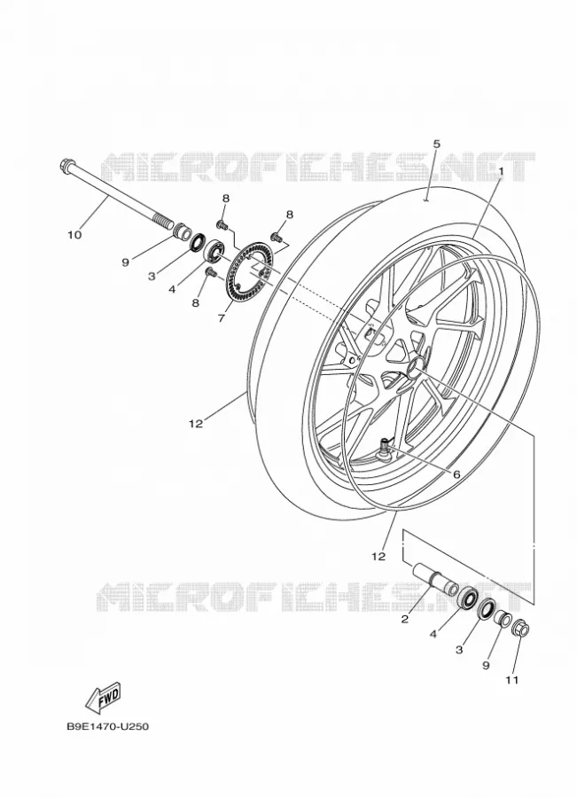 ROUE AVANT Yamaha MOTO 155 2024 R15  YZF155-A