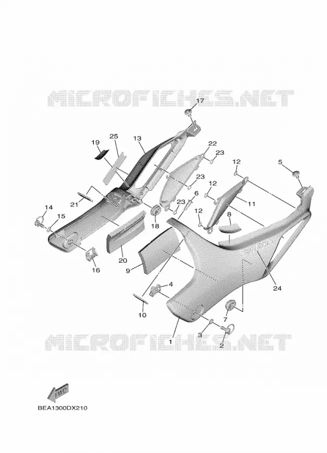 COUVERCLE LATERAL Yamaha MOTO 900 2024 XSR  MTM890
