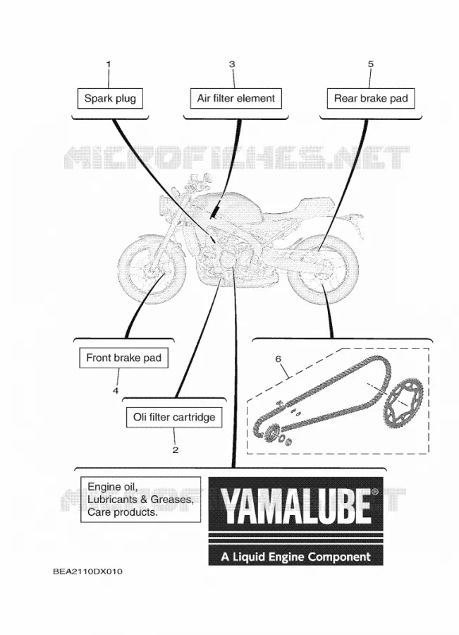PIECES D'ENTRETIEN Yamaha MOTO 900 2024 XSR  MTM890