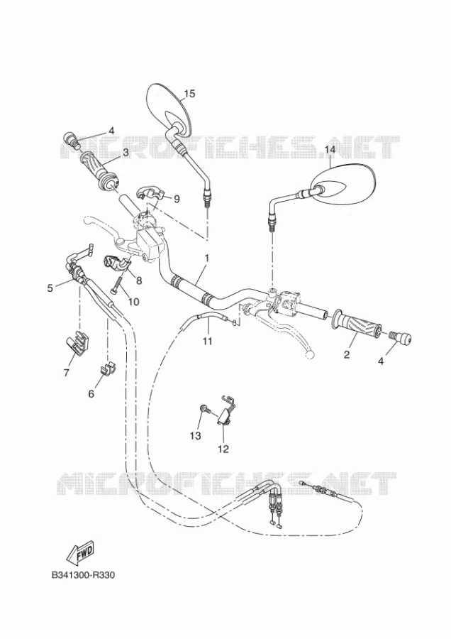 GUIDON ET CABLES Yamaha MOTO 700 2024 XSR  MTM690