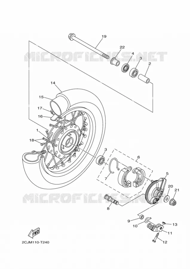 ROUE AVANT Yamaha MOTO 50 2024 TTR  TT-R50
