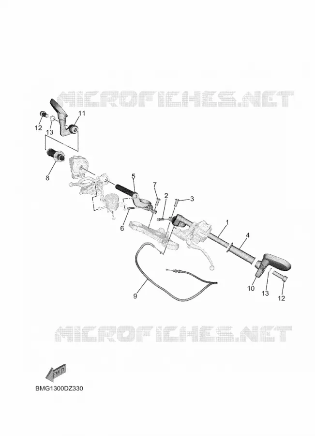 GUIDON ET CABLES Yamaha MOTO 900 2024 XSR  MTM890D