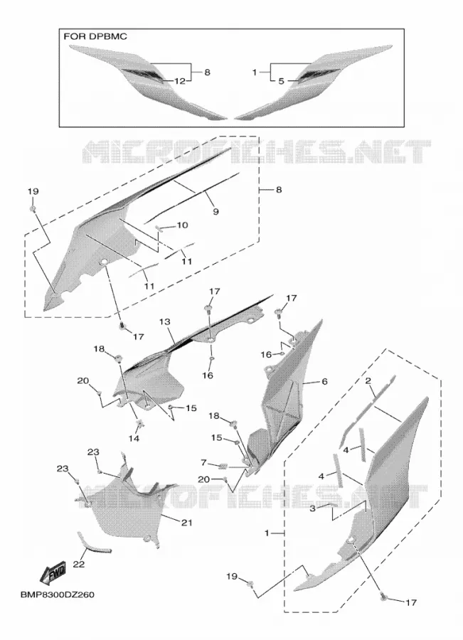 COUVERCLE LATERAL Yamaha MOTO 1000 2024 R1  YZF1000