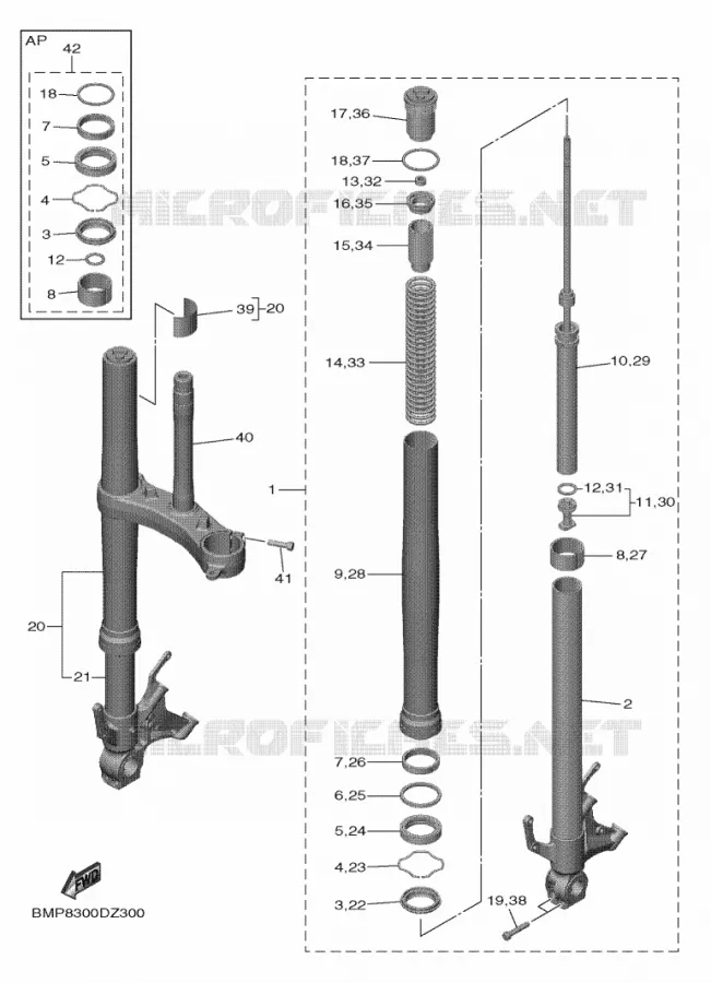 FOURCHE Yamaha MOTO 1000 2024 R1  YZF1000
