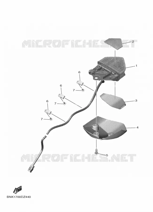 FEU ARRIERE Yamaha MOTO 450 2024 WRF  WR450F