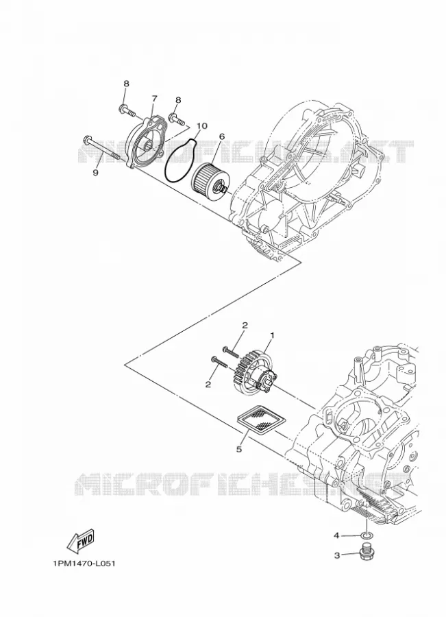 POMPE A HUILE Yamaha MOTO 150 2024 YC  YC150