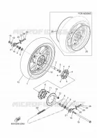 ROUE ARRIERE pour Yamaha YC 150 de 2024