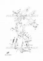 SUPPORT / REPOSE PIEDS 2 pour Yamaha YC 150 de 2024