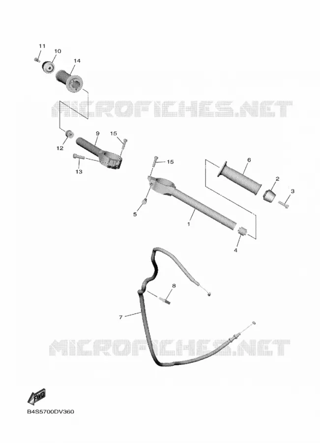 GUIDON ET CABLES Yamaha MOTO 1000 2024 R1  YZF1000D