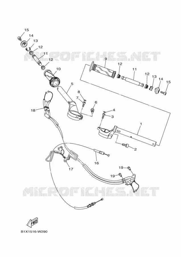 GUIDON ET CABLES Yamaha MOTO 300 2024 R3  YZF320-A
