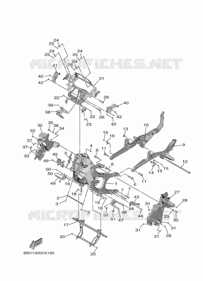 CADRE Yamaha SCOOTER 560 2024 TMAX  XP560