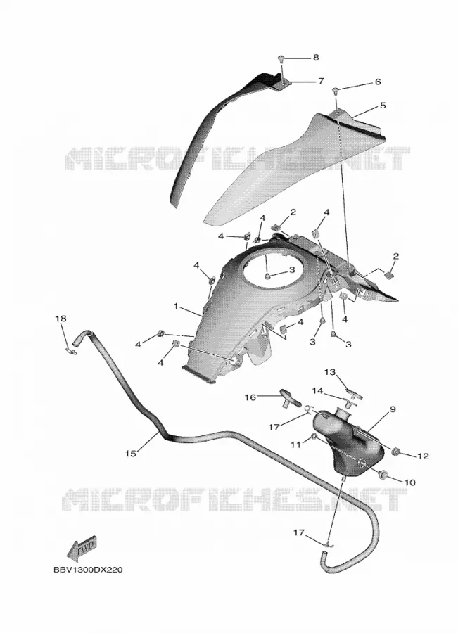 COUVERCLE LATERAL 2 Yamaha SCOOTER 560 2024 TMAX  XP560D