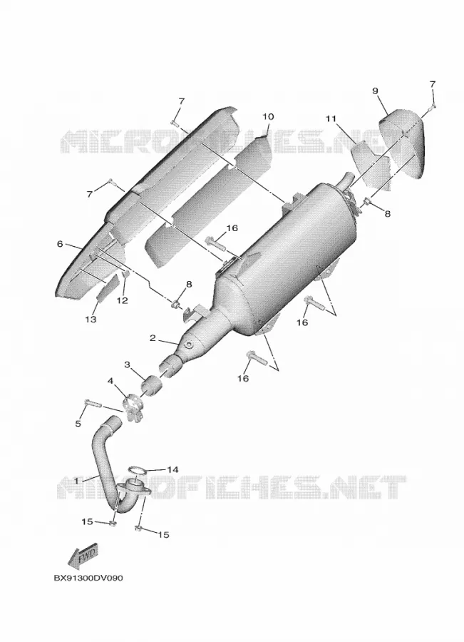 ECHAPPEMENT Yamaha SCOOTER 300 2024 TRICITY  MWD300