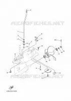 CARTER INFERIEUR ET TRANSMISSION 2 pour Yamaha 40V Manual Starter, Tiller Handle, Manual Tilt, Oil injection, Shaft 15