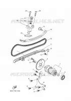 ARBRE A CAMES / CHAINE DE DISTRIBUTION pour Yamaha XMAX 300 TECH MAX de 2024