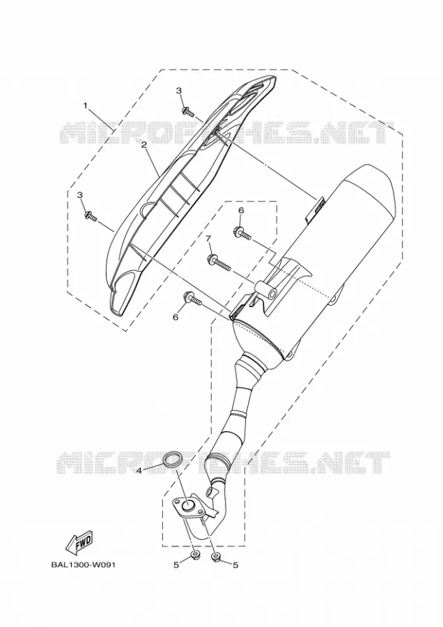 ECHAPPEMENT Yamaha SCOOTER 155 2024 NMAX  GPD155-A