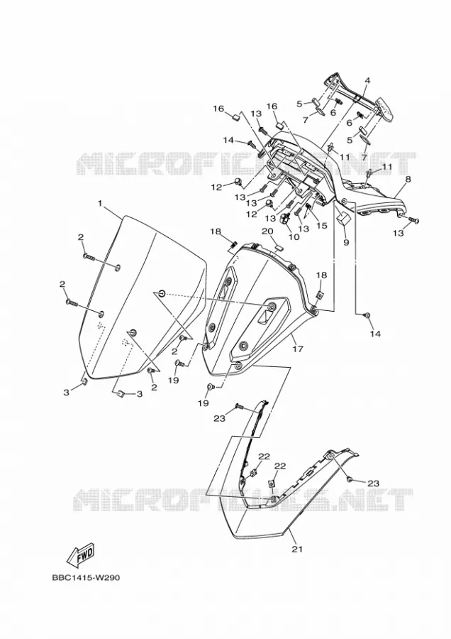 PARE BRISE Yamaha SCOOTER 155 2024 NMAX  GPD155-A