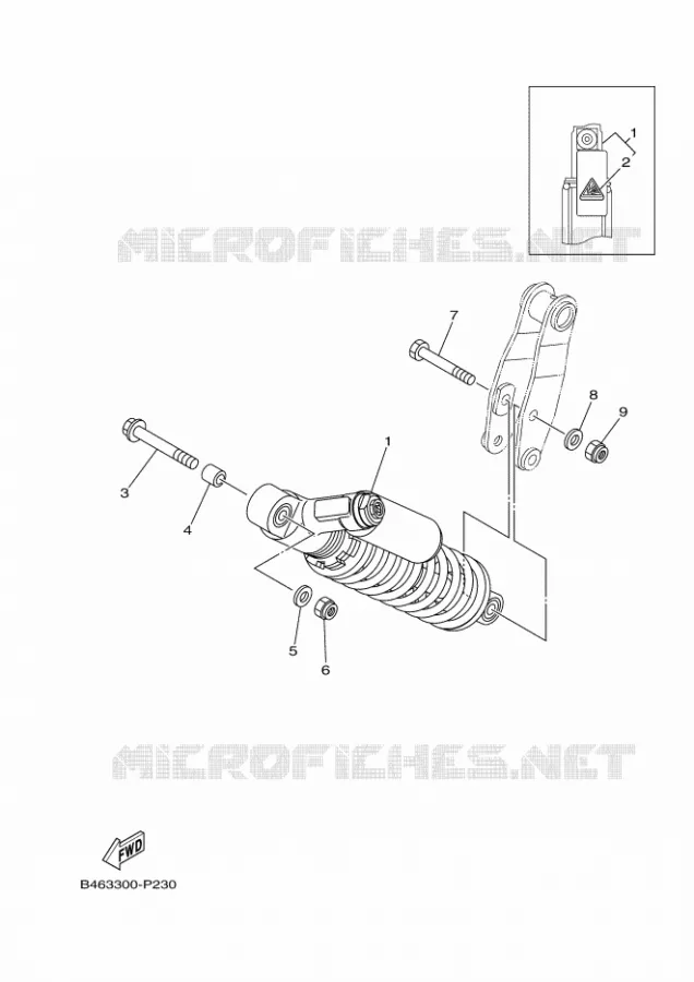 AMMORTISSEUR ARRIERE Yamaha QUAD 700 2024 RAPTOR  YFM700R
