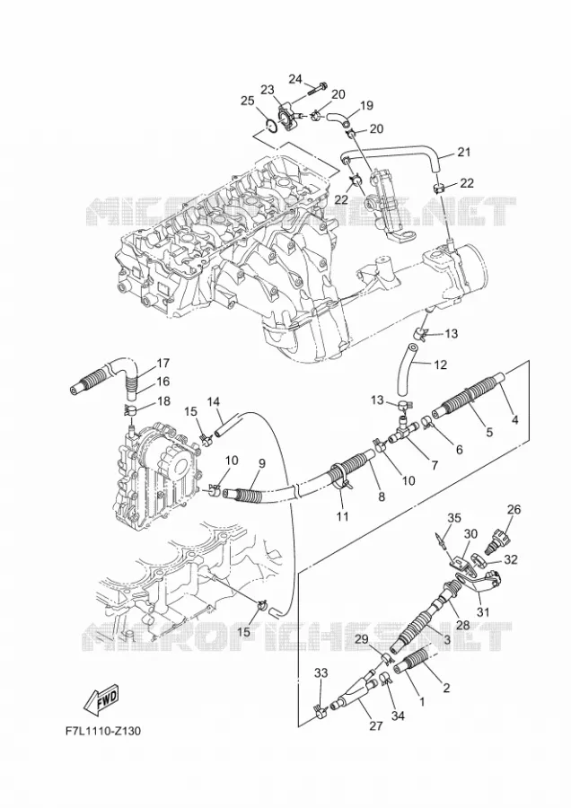 ECHAPPEMENT 2 Yamaha WAVERUNNER 1900 2024 GP  GP1900B-A