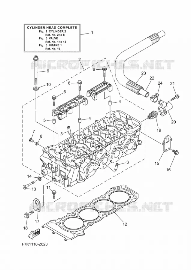CYLINDRE 2 Yamaha WAVERUNNER 1900 2024 GP  GP1900B-A