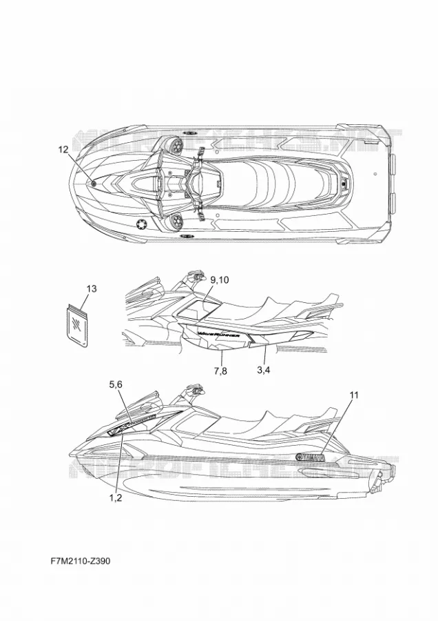 EMBLEME Yamaha WAVERUNNER 1900 2024 VX  VX1900C-A
