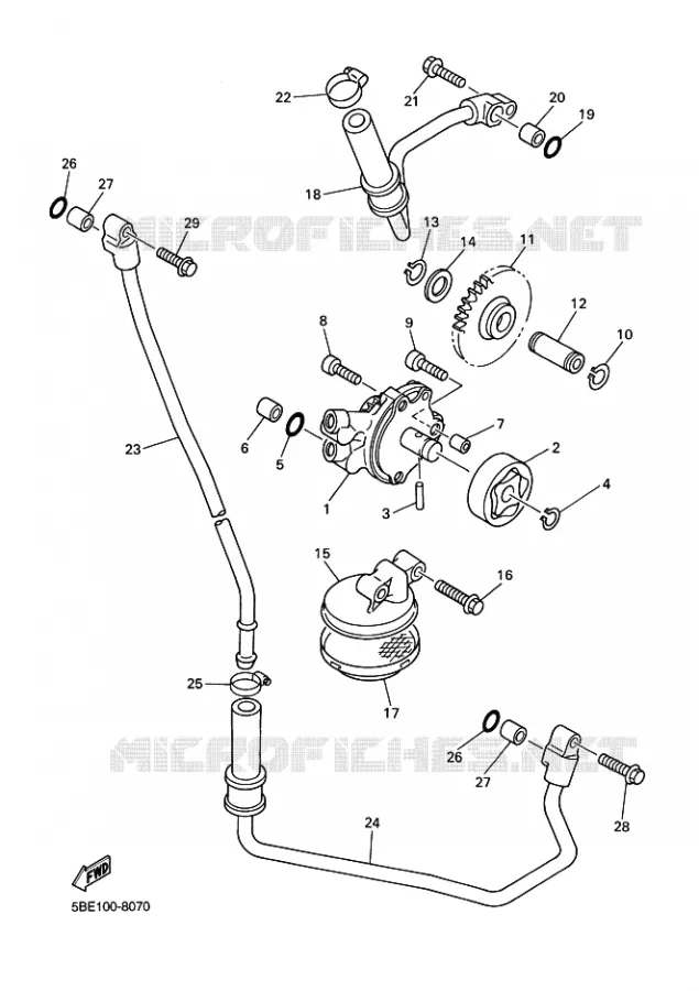 POMPE A HUILE Yamaha MOTO 426 2002 WRF  WR426F