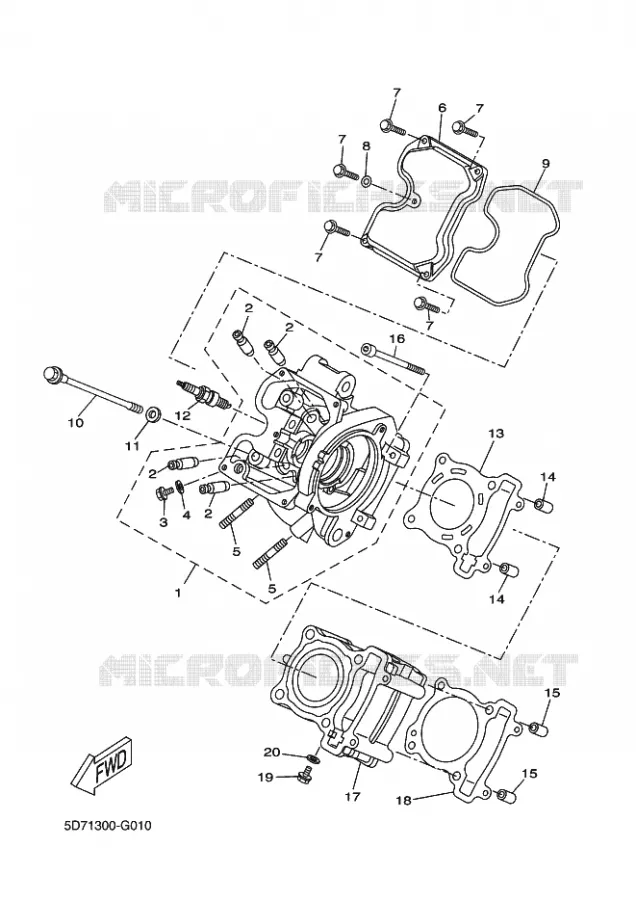 CULASSE Yamaha MOTO 125 2010 WR-R  WR125R