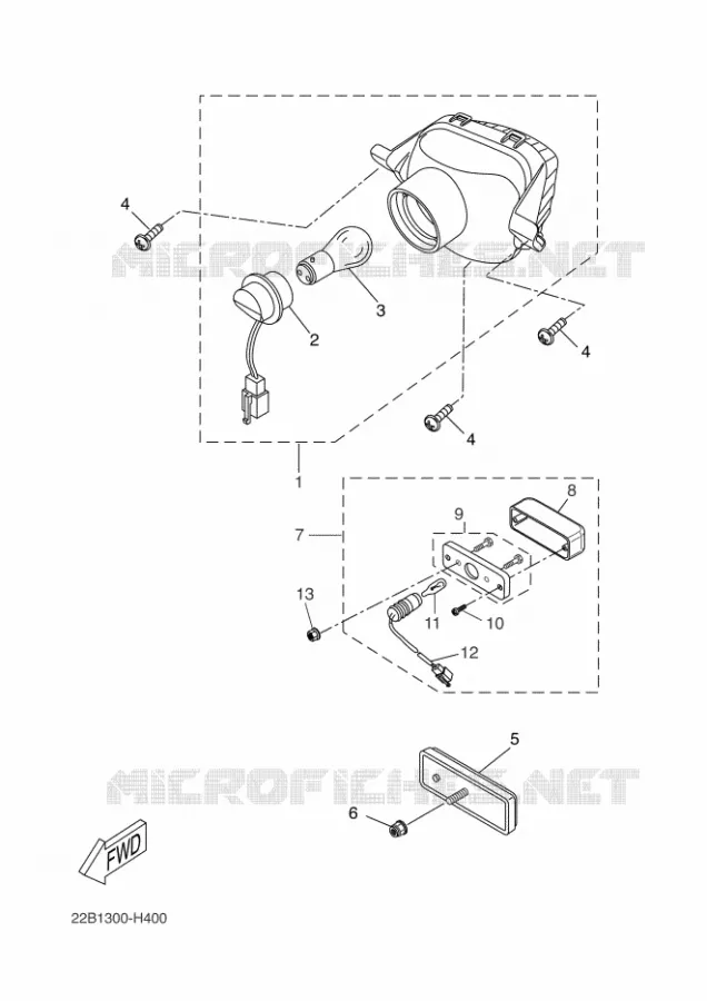 FEU ARRIERE Yamaha MOTO 125 2010 WR-R  WR125R