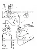 GUIDON ET CABLES pour Yamaha YFB250 de 1998