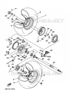 ROUE ARRIERE pour Yamaha YFB250 de 1998