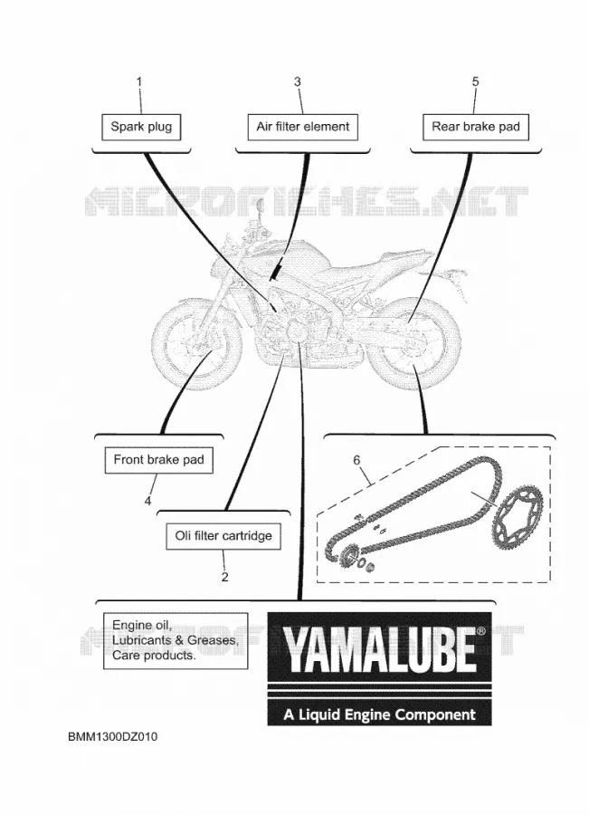 PIECES D'ENTRETIEN Yamaha MOTO 900 2024 MT  MTN890D