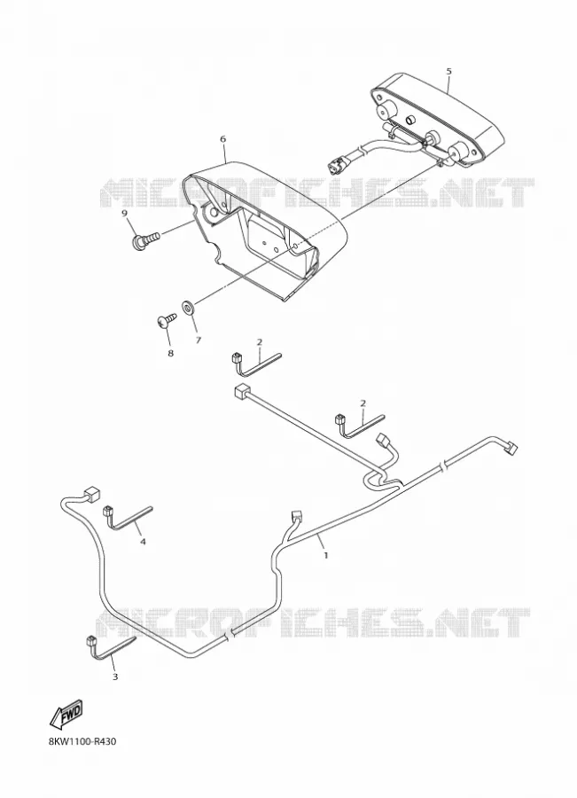 FEU ARRIERE Yamaha snowmobiles 1000 2021 VK  VK10G